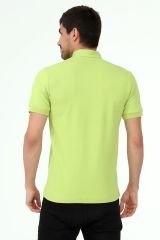 Fıstık Yeşili Hakim Yaka Garson Lacoste T-Shirt