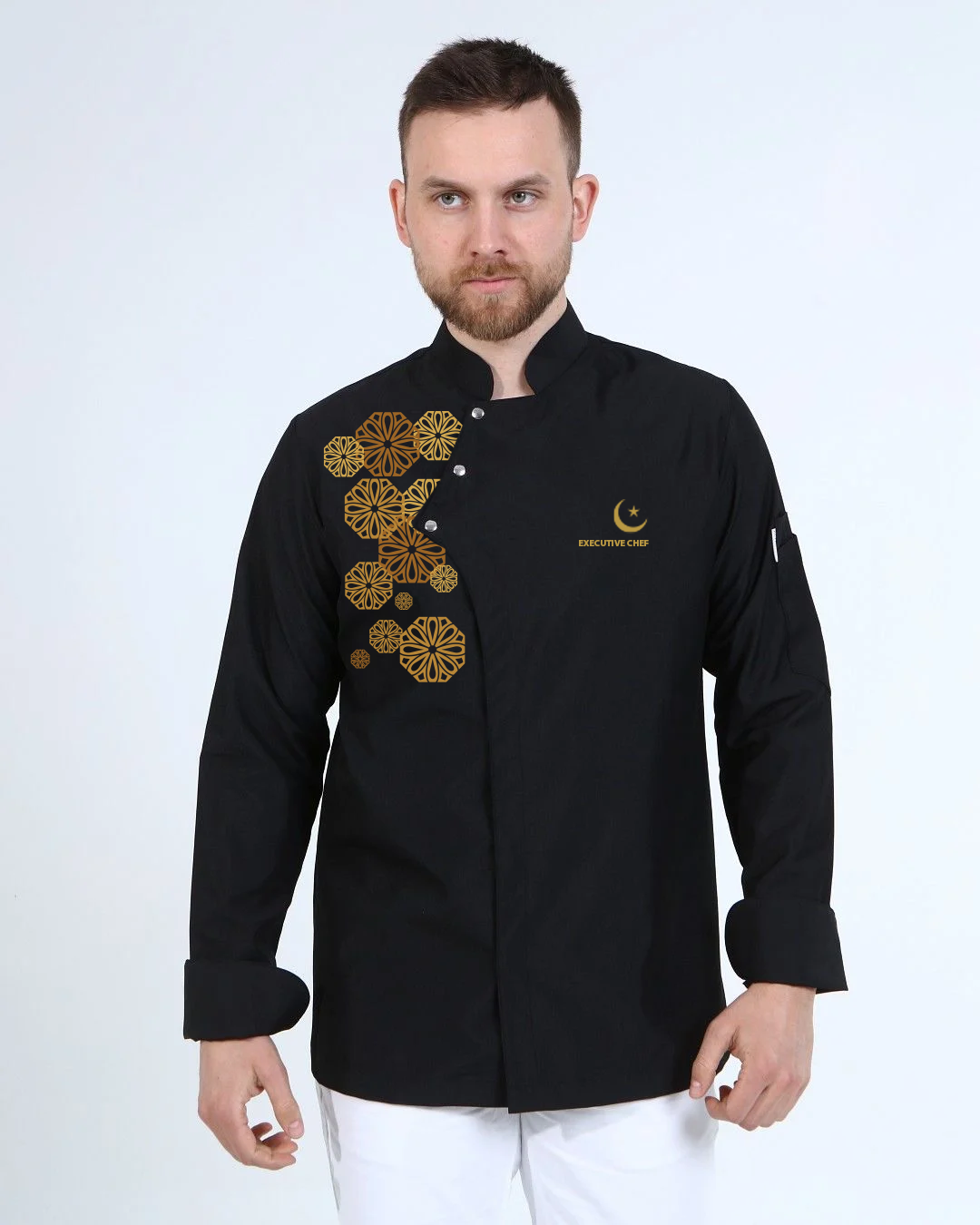 Ramazan Motifli Nakışlı Kişiye Özel Aşçı Ceketi
