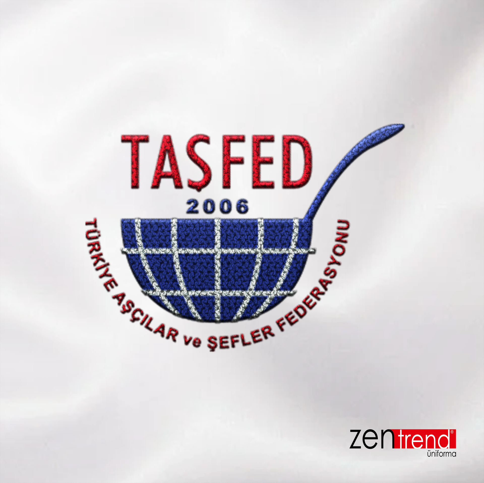 TAŞFED - Türkiye Aşçılar ve Şefler Federasyonu Nakış İşleme Logo