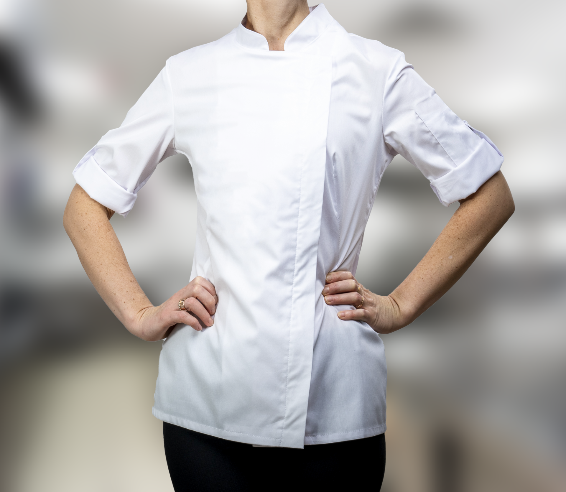 Hakim Yaka Kadın Aşçı Spor Model Aşçı Ceketi