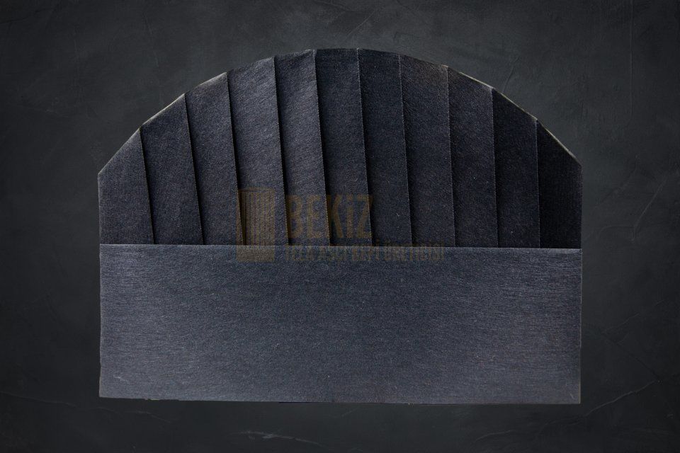 30 cm Tek Kullanım Nonwoven Kep Siyah (10'lu Paket)
