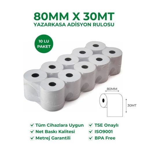 80x30 Termal Rulo