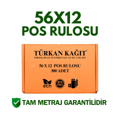56x12 Yazarkasa Pos Rulosu Metraj Garantili