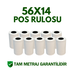 56x14 Yazarkasa Pos Rulosu Metraj Garantili