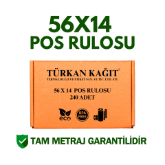 56x14 Yazarkasa Pos Rulosu Metraj Garantili