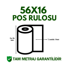 56x16 Yazarkasa Pos Rulosu Metraj Garantili