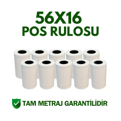 56x16 Yazarkasa Pos Rulosu Metraj Garantili