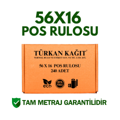 56x16 Yazarkasa Pos Rulosu Metraj Garantili