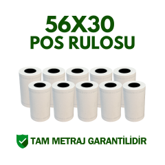 56x30 Yazarkasa Pos Rulosu Metraj Garantili