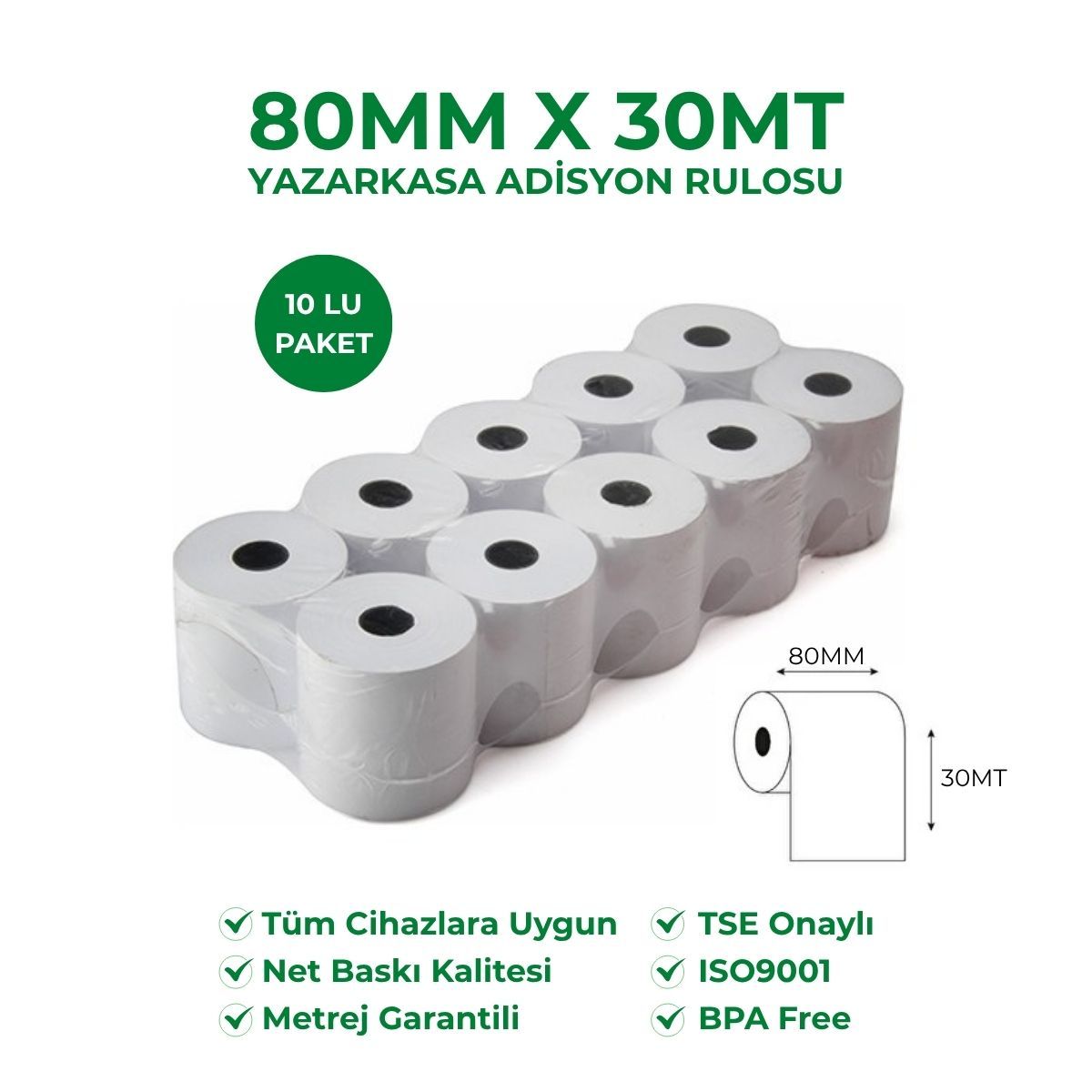 80x30 Termal Adisyon Rulosu