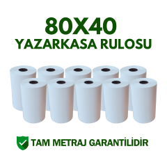 80x40 Yazarkasa Adisyon Rulosu Metraj Garantili