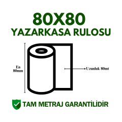 80x80 Yazarkasa Adisyon Rulosu Metraj Garantili