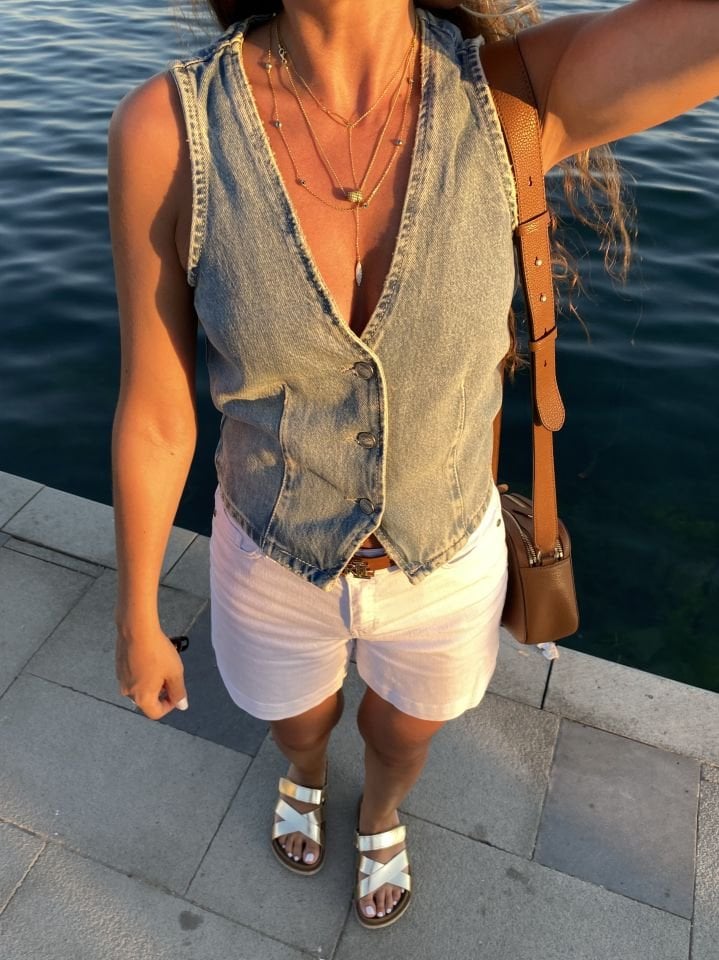 Retro Denim Yelek