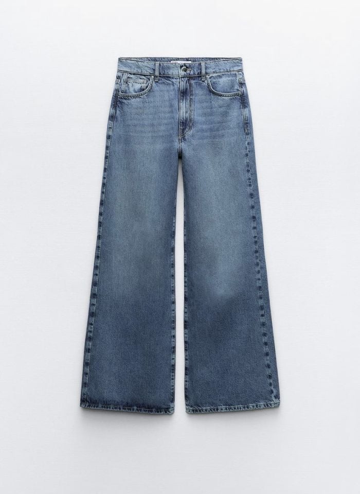 Orj. Zara Yüksek Bel Wide Leg Jean Pantolon