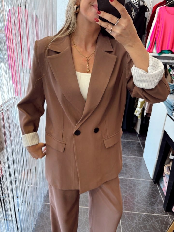 Gül Kurusu Oversize Ceket