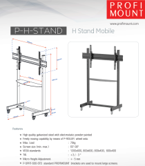 P-H-STAND 65'' - 98'' Profesyonel TV Standı