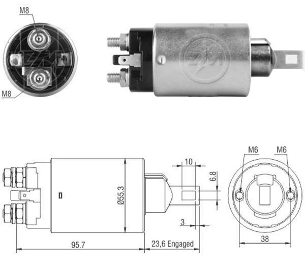 ZM 3891 MİTSUBİSHİ 12V MARŞ OTOMATİĞİ ATLAS COPCO CATERPİLLER