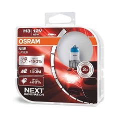 Osram Night Breaker Laser H3 Ampul Takımı %150 Daha Fazla Işık İkili Set