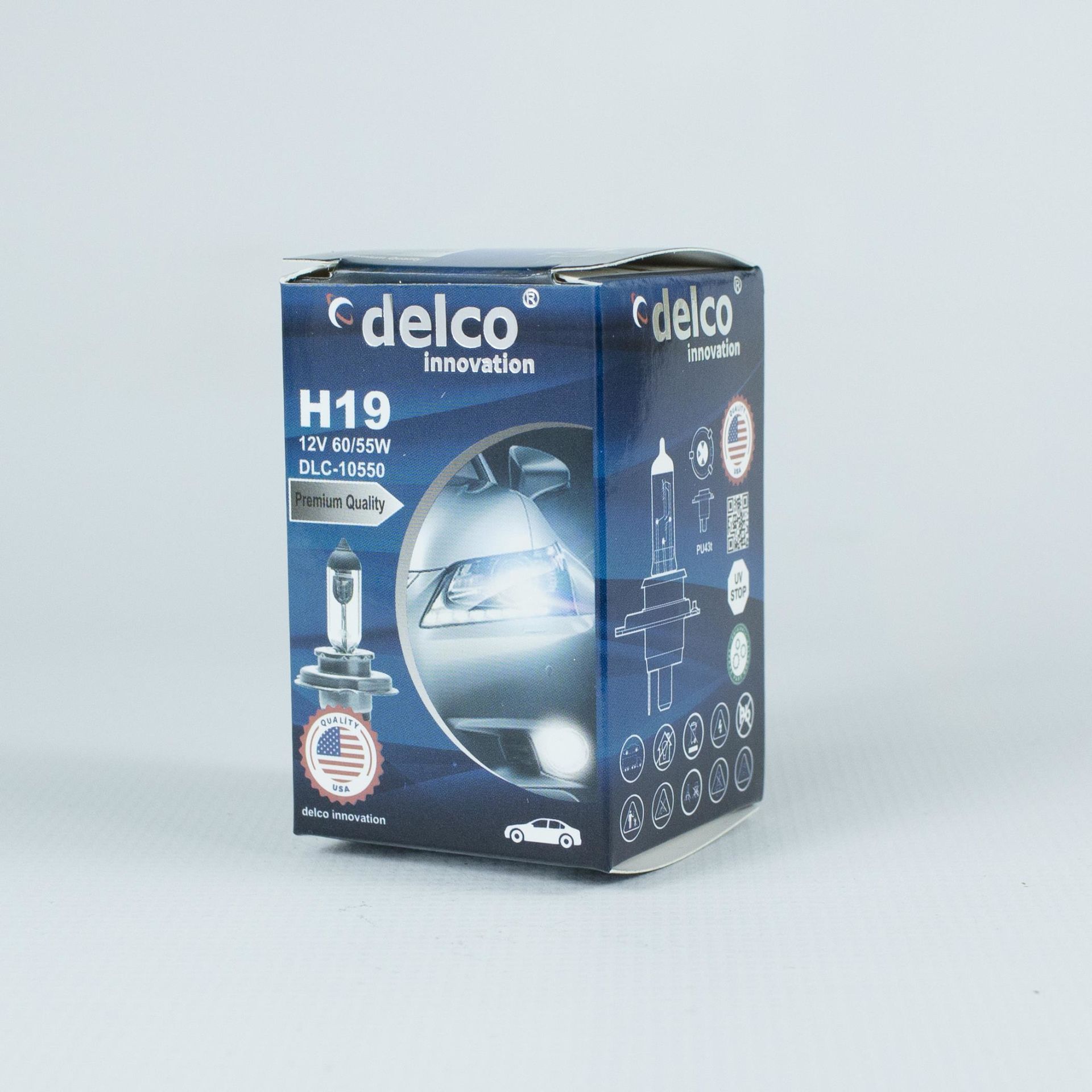 DELCO U.S.A H19 HALOGEN AMPUL 60/55W 12 VOLT PU43C-3 10 ADET