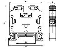 Onka 1010062 MRK 25 mm Vidalı Ray Klemens Gri