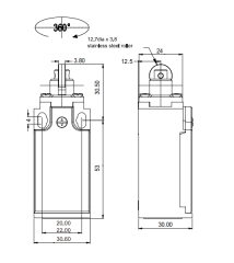 CNTD CLS-102 Dar Gövde Doğrusal Makaralı Pimli Limit Switch