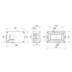 Mete Enerji 40201705 110X180X70mm IP67 Termoplastik Buat