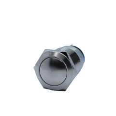 Butto J19-231 IP67 19mm Bombe Kafa Metal Yaylı Buton Işıksız Nikel