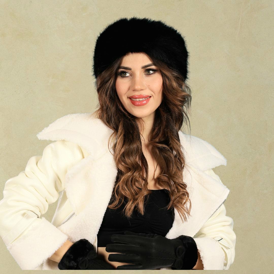 Amy Siyah Renk  Peluşlu Şapka