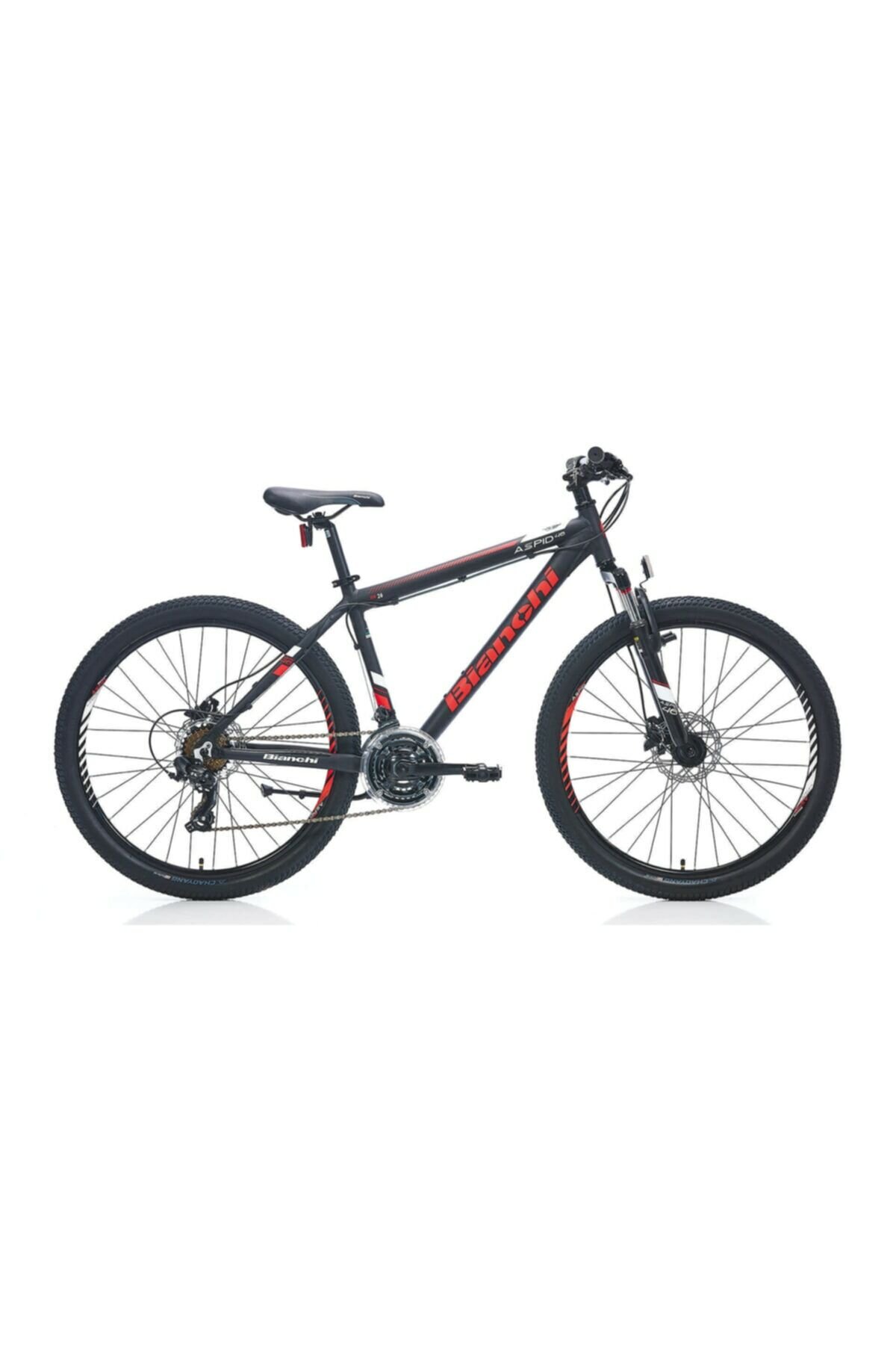 Bianchi Aspid 46 Hidrolik disk Dağ Bisikleti 26 Jant Full Shimano 21 Vites Mat Siyah-kırmızı