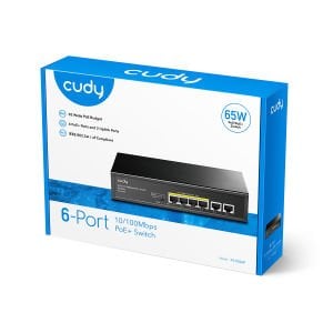 Cudy FS1006P  6-Port 10/100M PoE+ Switch , 2 Port Uplink | 60 Whats