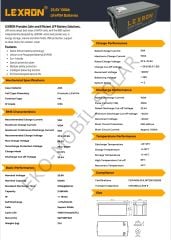 LEXRON 25.6V 100AH LİFEPO4 LİTYUM AKÜ