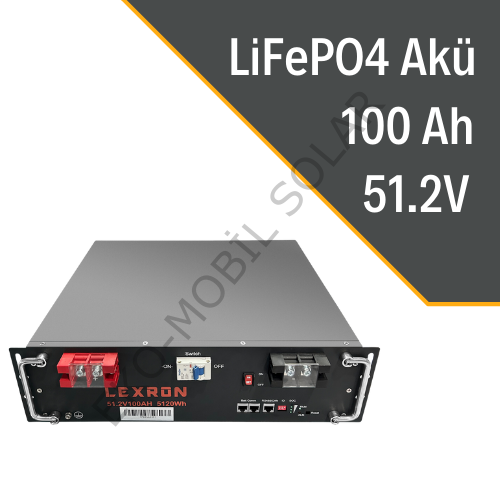 LEXRON 100AH 51.2V PREMIUM SERIES LİTYUM AKÜ