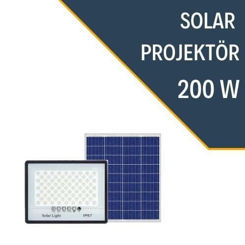 Lexron 200W Solar Projektör (Çok Al Az Öde)