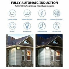 120 COB Led Solar Panel Güneş Enerjili 3 Mod Duvar Lambası Bahçe