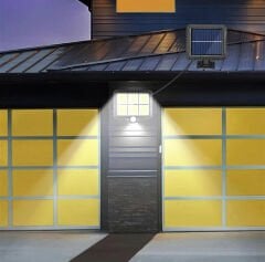 120 COB Led Solar Panel Güneş Enerjili 3 Mod Duvar Lambası Bahçe