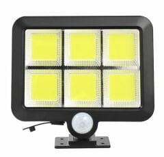 120 COB Led Solar Panel Güneş Enerjili 3 Mod Duvar Lambası Bahçe