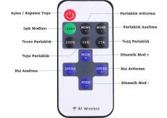 12V Soketli Kumandalı Şerit Led Kontrol Cihazı