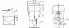 IC-180W Basmalı Yuvarlak Işıklı Kalıcılı ANH. 20A 12VDC Körüklü