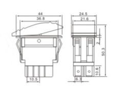 Marin 3P ON-OFF İnce Işıklı 12-24V Anahtar