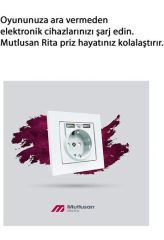 Mutlusan Çift USB'li Topraklı Priz (2.4A Hızlı Şarj+Çocuk Koruma)