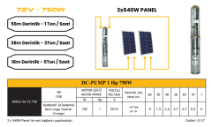 Mexxsun DC Pompa 1 Hp / 750W / 72V (4DC6-56-72-750)