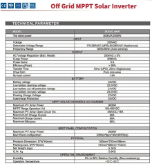 Sunon-E Tam Sinüs Akıllı İnverter 24V 2.4KW (450-500VDC)