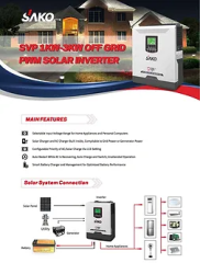SVP-3KW Tam Sinüs Akıllı İnverter 24V 3000W