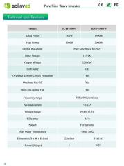 Solinved 1500 Watt Tam Sinüs İnverter
