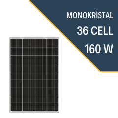 LEXRON 160W MONOKRİSTAL GÜNEŞ PANELİ