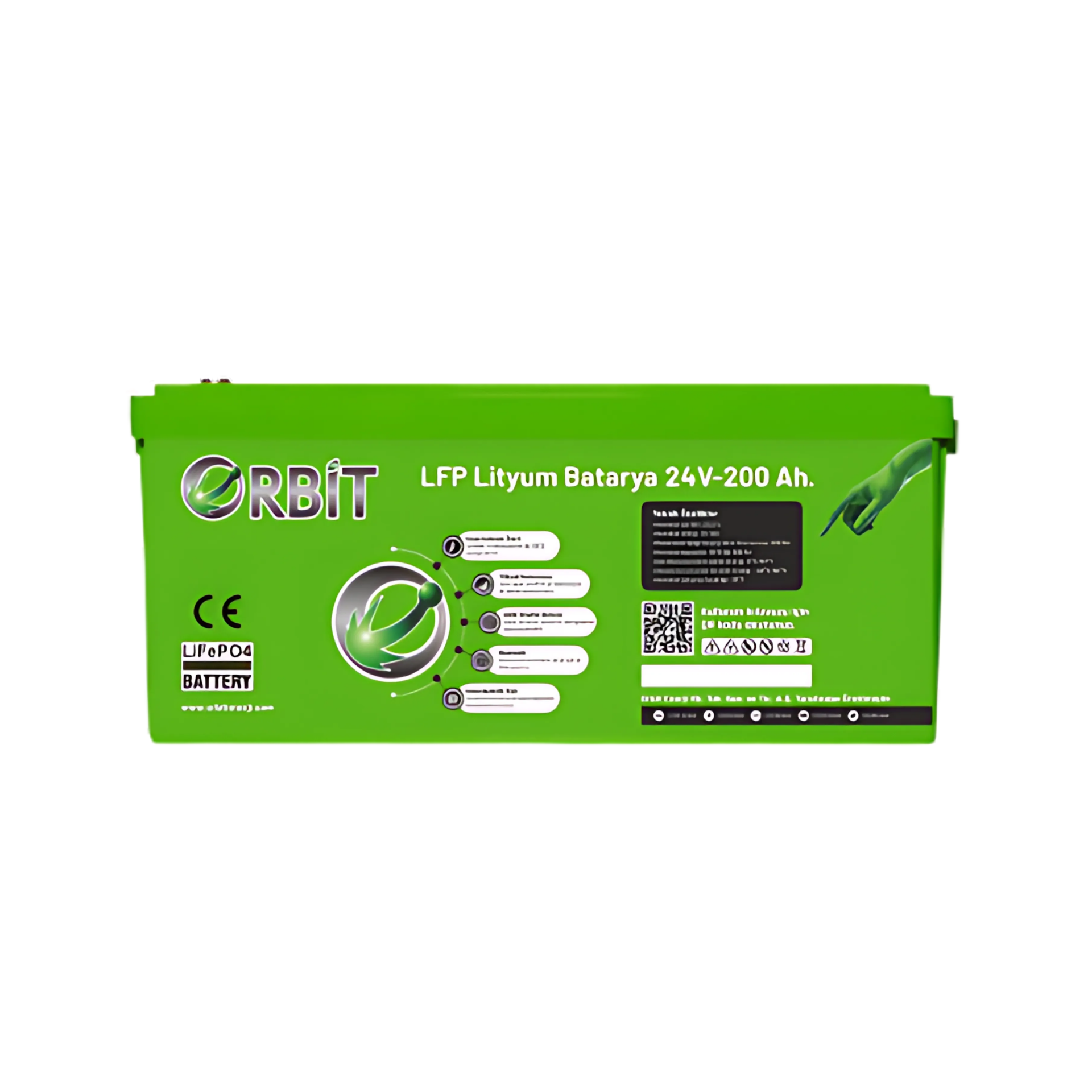 ORBİT 24 V 210 Ah LiFePO4 Lityum Akü