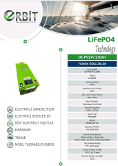 ORBİT 24 V 210 Ah LiFePO4 Akü