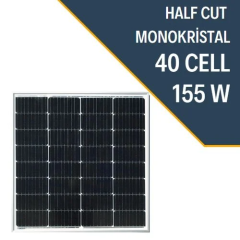 LEXRON 155W HALF CUT MONOKRİSTAL GÜNEŞ PANELİ