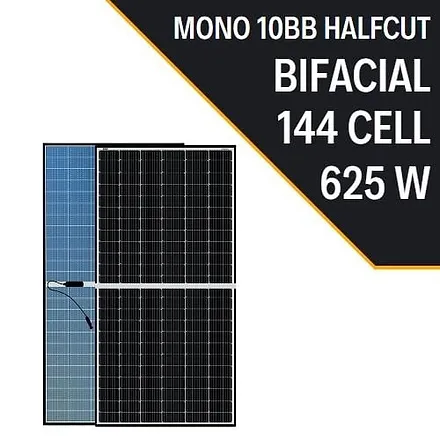 Lexron 625W 10BB Bifacial Half Cut Monokristal Güneş Paneli