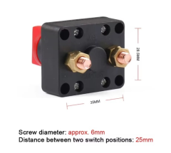 AKÜ DEVRE KESİCİ ŞALTERİ 50A 2P 12-48V ON-OFF 50 AMPER GÖMME